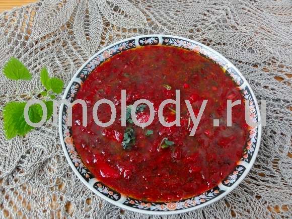 Beet root soup with dill