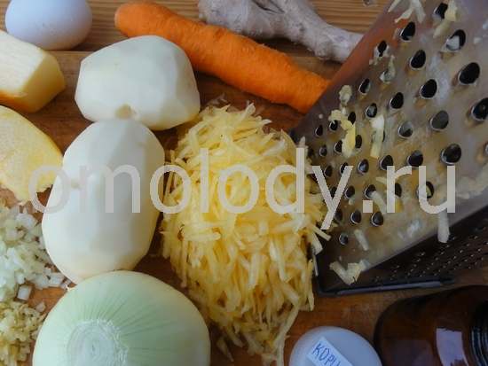 Котлеты из лебеды с тыквой, картофелем и морковью