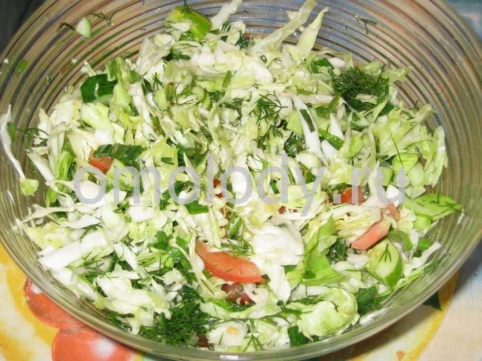 Cabbage salad with tomatoes