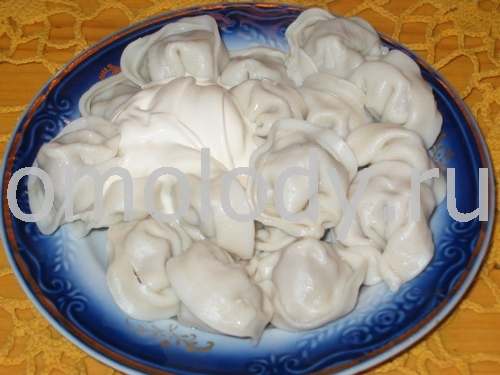 Pelmeni with mushrooms and pork