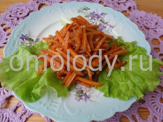 Carrot salad with spices